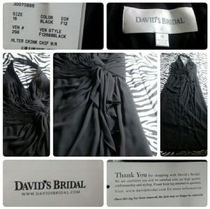 David's Bridal Brand New Black Dress